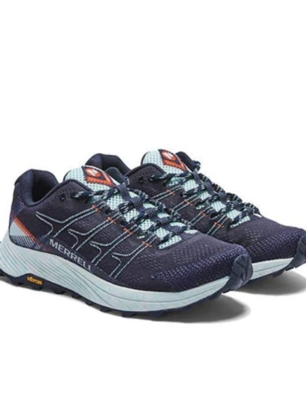 Merrell Women's Navy Mint Orange Moab Fight Trail Float Pro Running Shoes Size 9